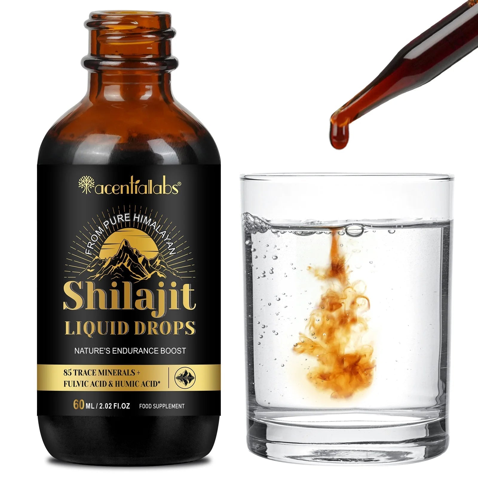 Gouttes de Shilajit Liquide 100% Pur