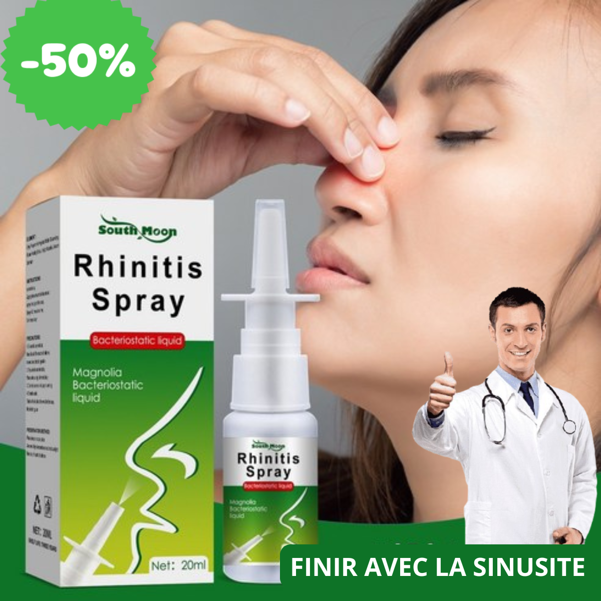 Spray nasal anti Rhinite & sinusite – Pour une respiration fluide et naturelle.