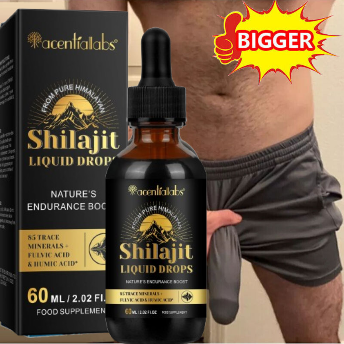 Gouttes de Shilajit Liquide 100% Pur